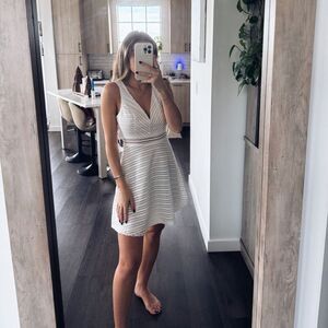 White Lulus Simple Mini Dress (XS)